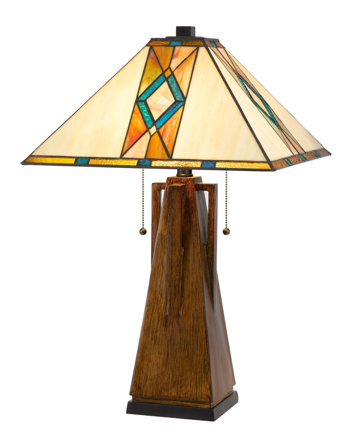 Tiffany - 25" Height Table Lamp - Wood