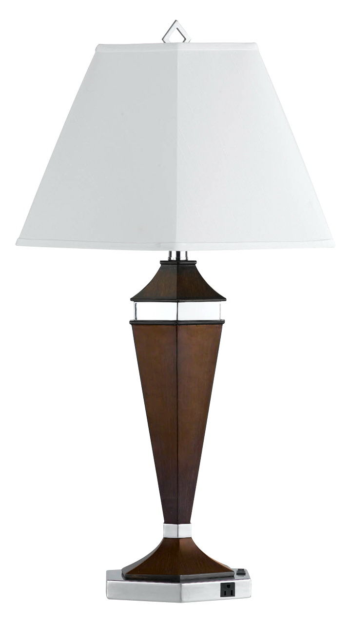 Hotel - 29.75" Height Metal Table Lamp - Espresso & Brushed Steel