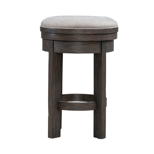 Lennox Hill - Upholstered Swivel Console Stool - Bark