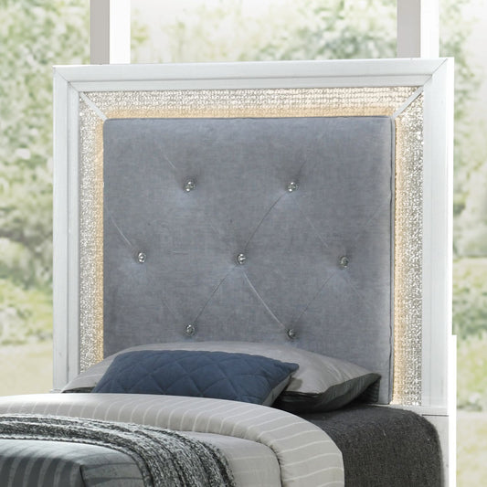 Reflections - Upholstered Panel Headboard With Lights