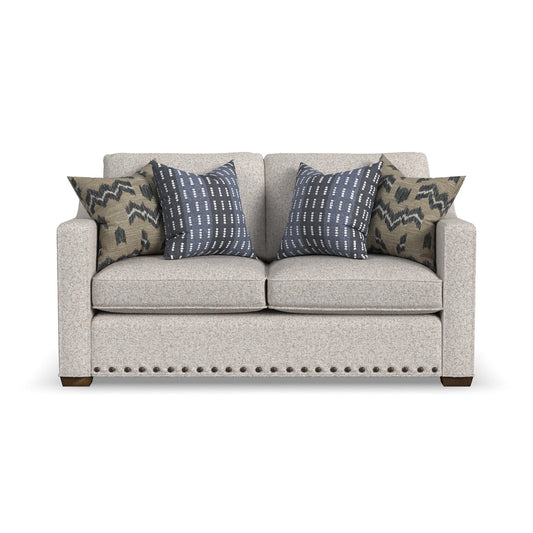 Milo - Fabric Loveseat With Nailhead Trim