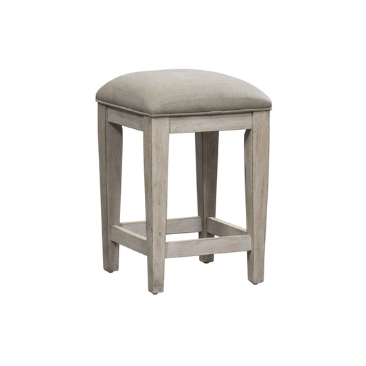 Heartland - Upholstered Console Stool - Antique White / Tobacco Tops