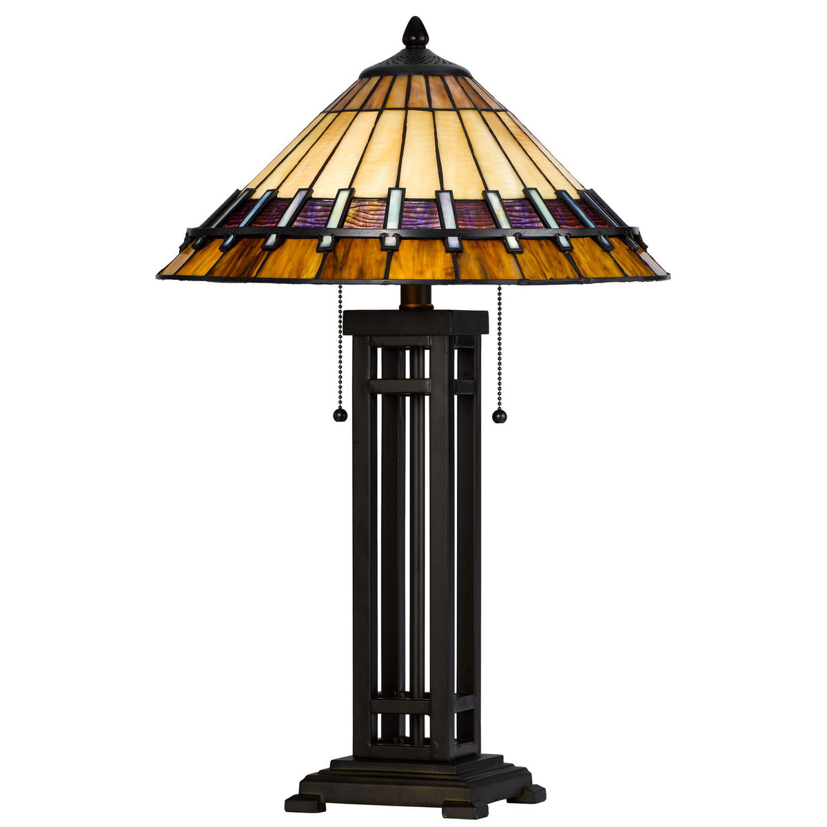 3111 Tiffany - 25.5" Height Metal / Resin Table Lamp - Dark Bronze