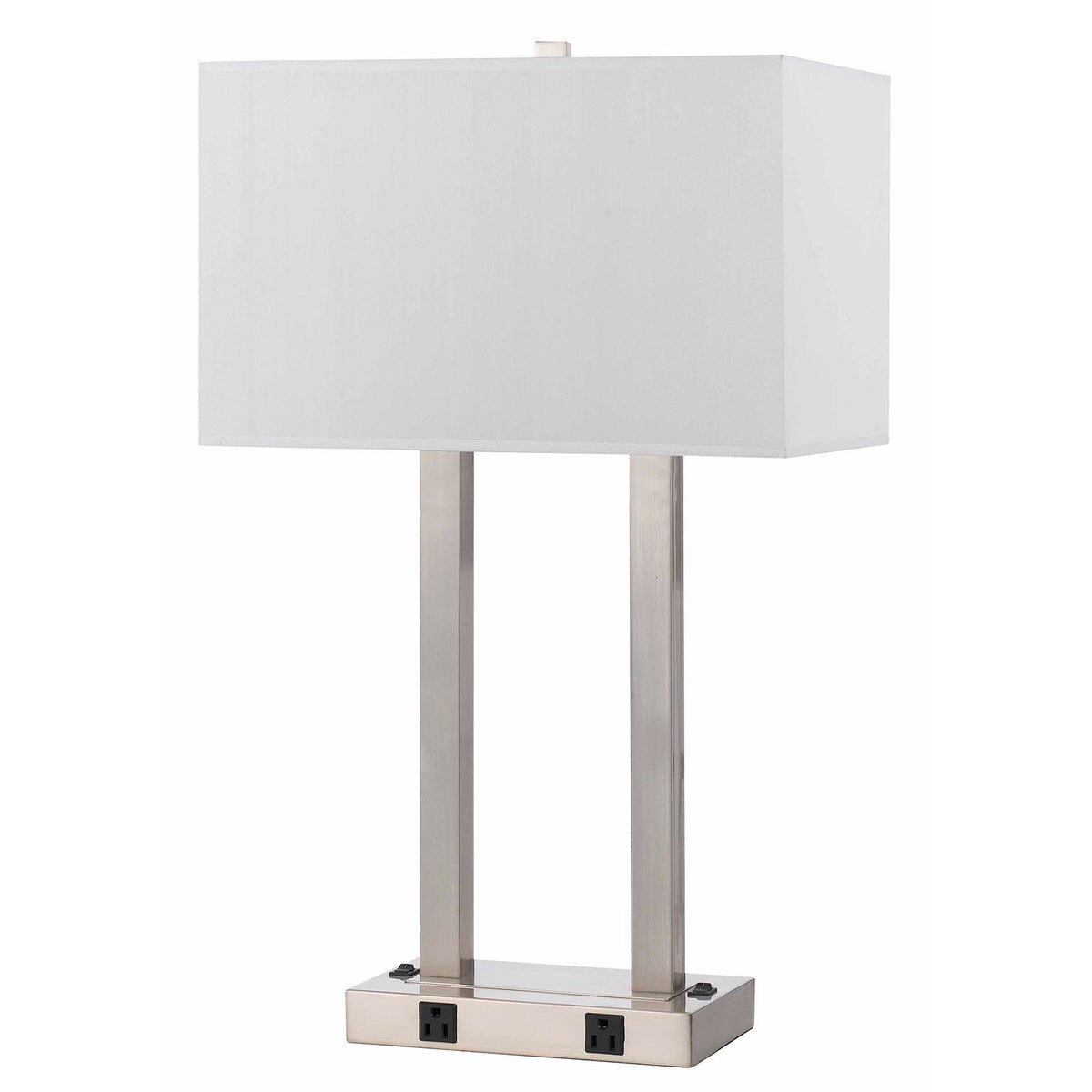 Metal Desk Lamp With Two Outlets - 60W x 2