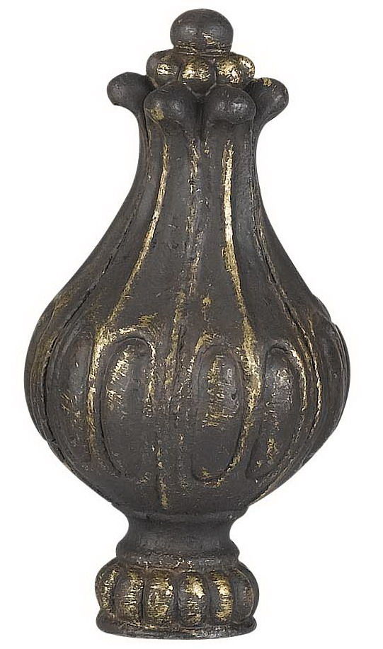 3" Height Metal Cast Finial - Dark Bronze