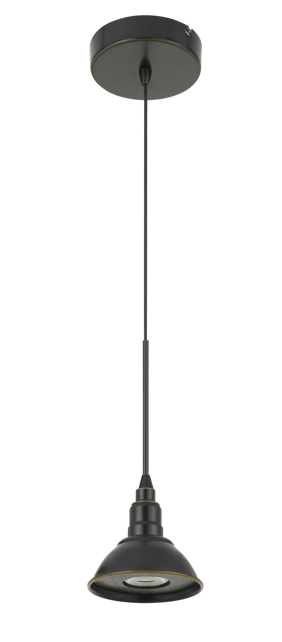 Kampia - 10.75" Height Metal Mini Pendant - Dark Bronze