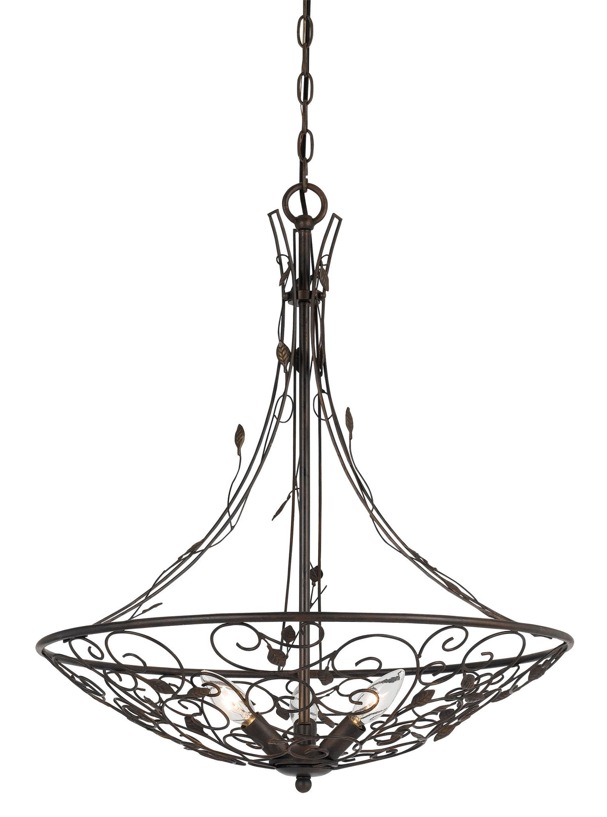 Varano - 26.5" Height Metal Chandelier - Iron Rust