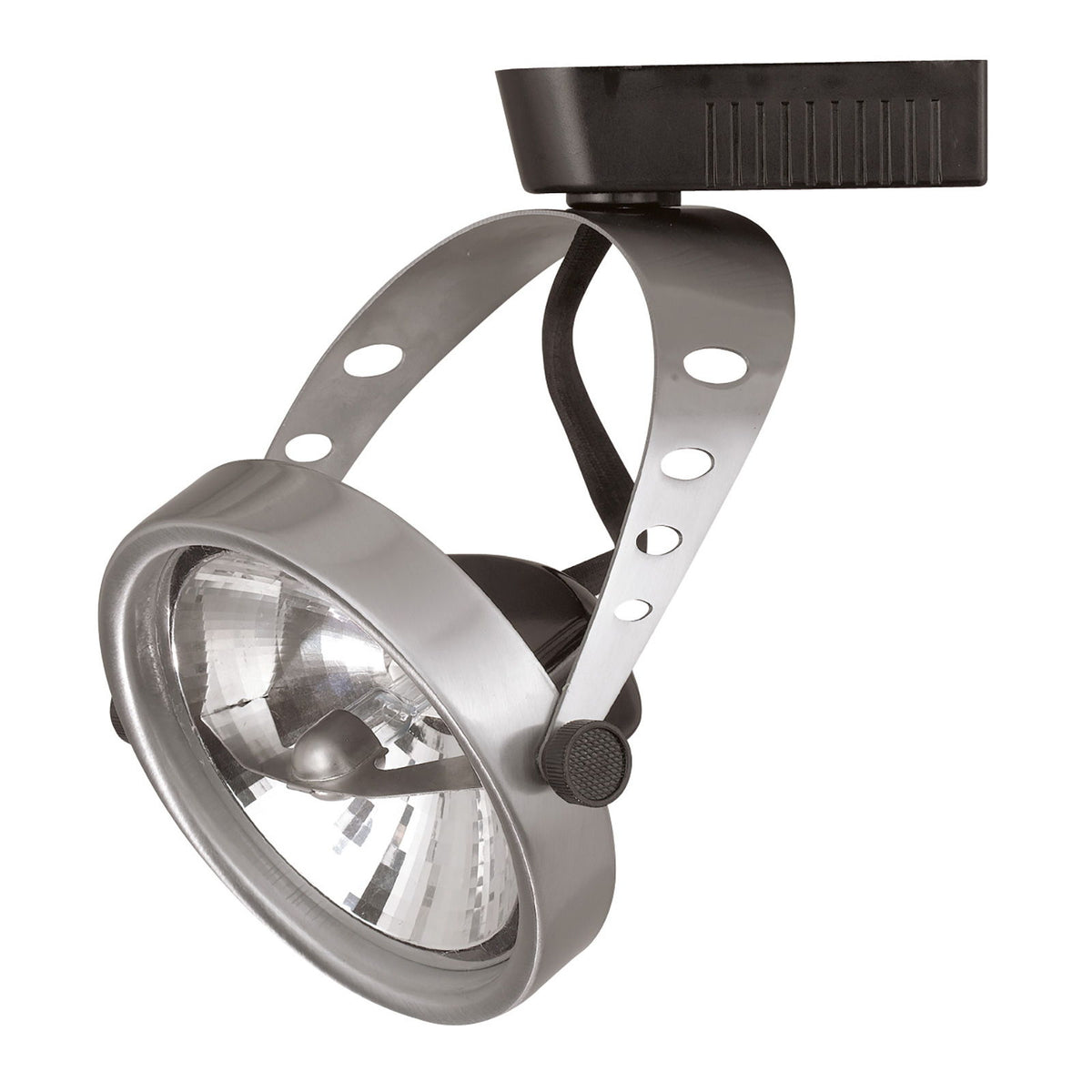 Ar-111, 12V, 50W Elliptical Fixture - Brushed Steel