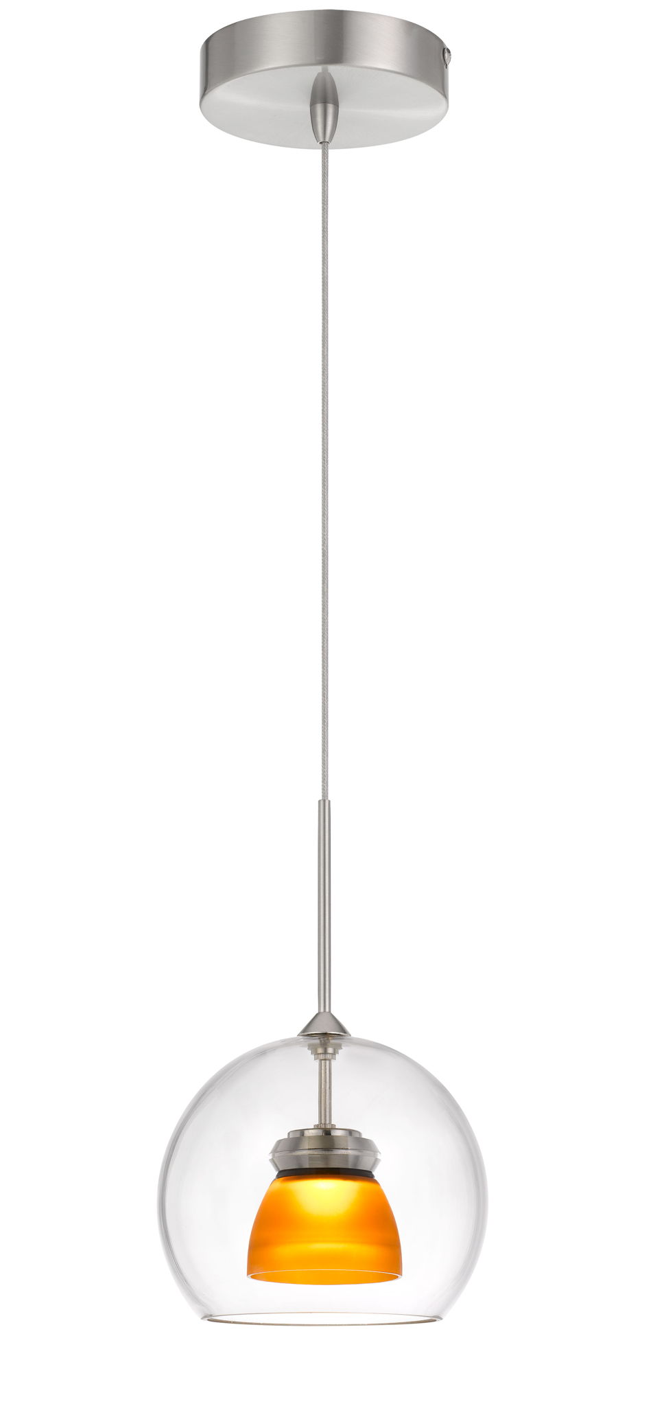 11.5" Height Pendant - Frosted Yellow