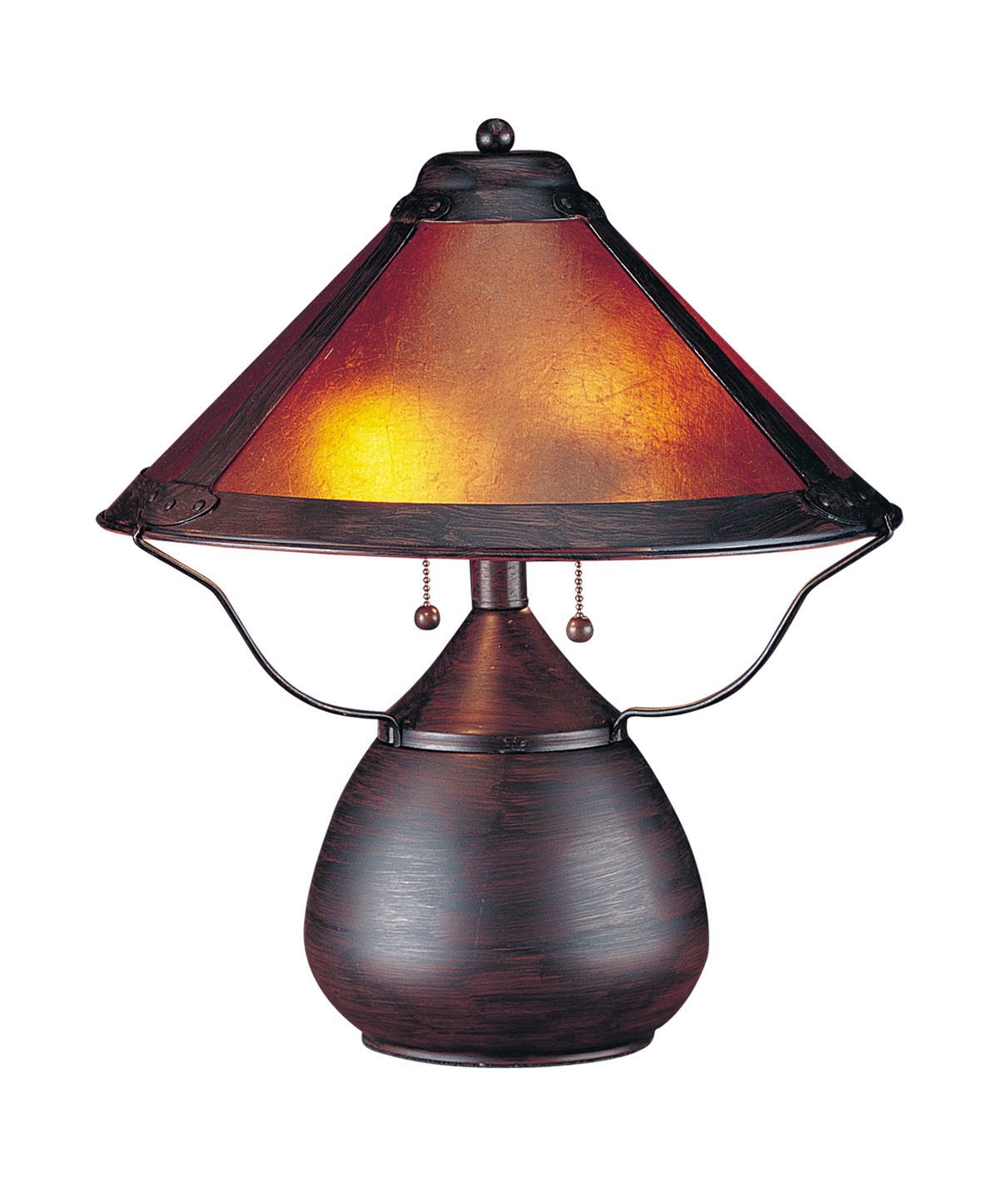 Mica - 17" Height Metal Table Lamp - Rust