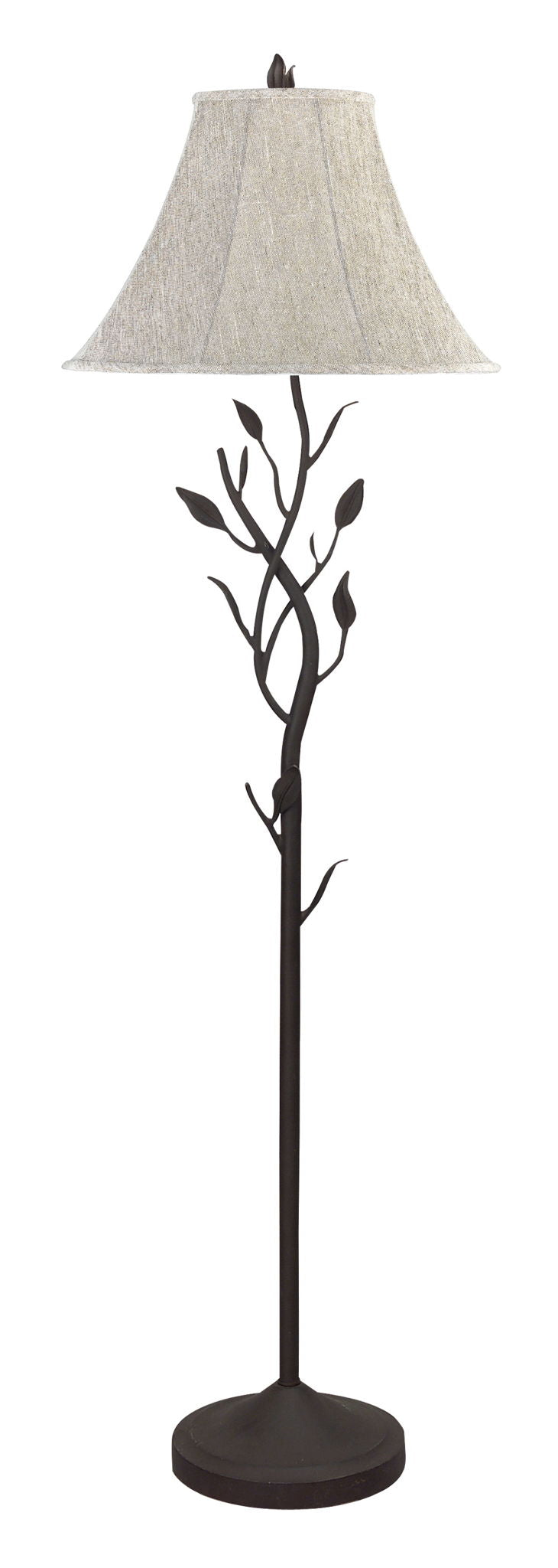 Iron - 64" Height Iron Floor Lamp - Black / Light Gray