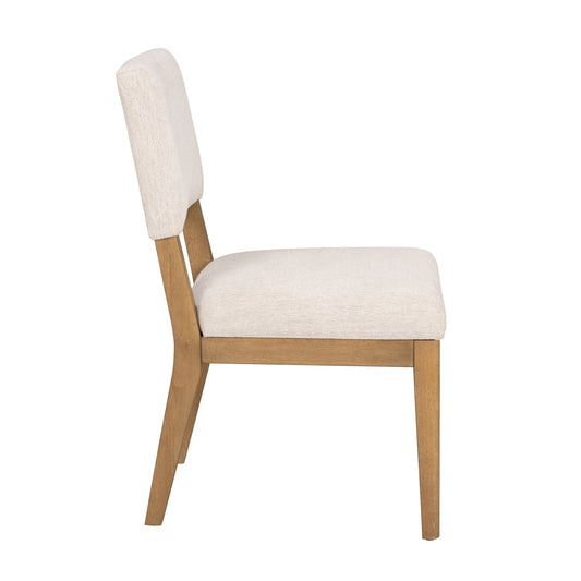 Millwork - Dining Chair (Set of 2) - White / Light Brown