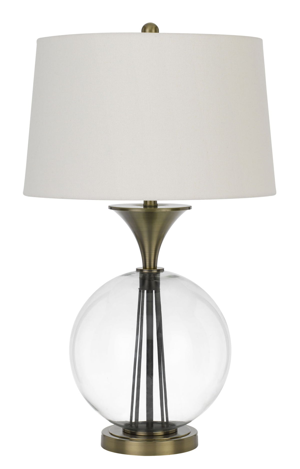 Moxee - Table Lamp - Glass & Antique Brass