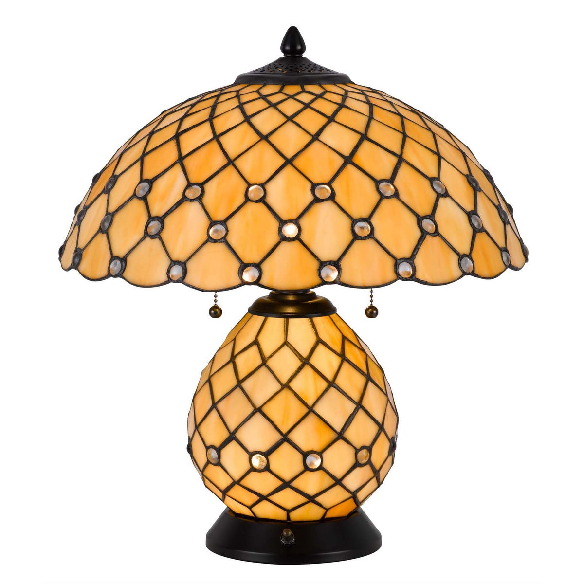 Valetta - 18" Height Metal / Glass Table Lamp - Black