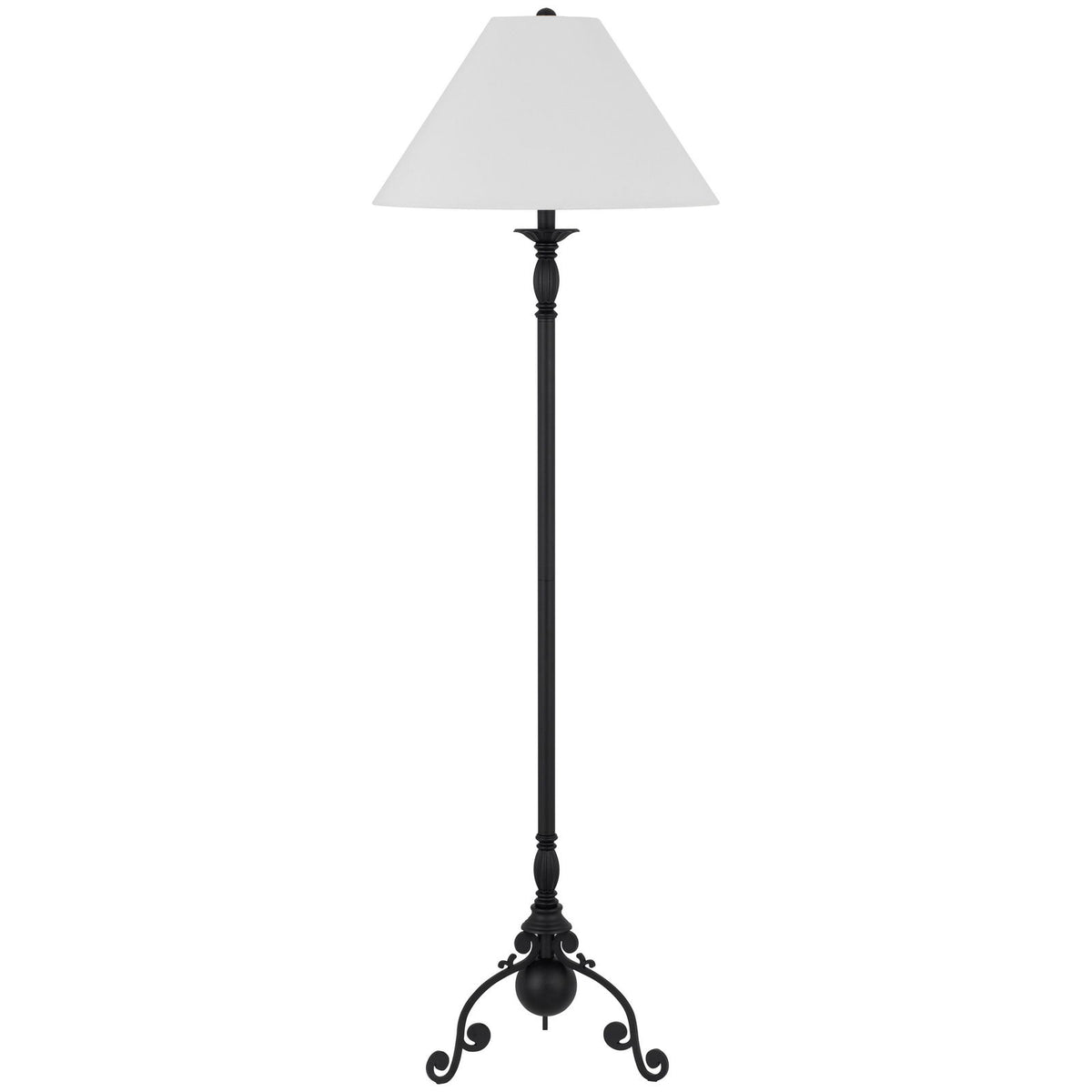Ironcrest - 59.5" Height Iron Floor Lamp - Iron Black / White