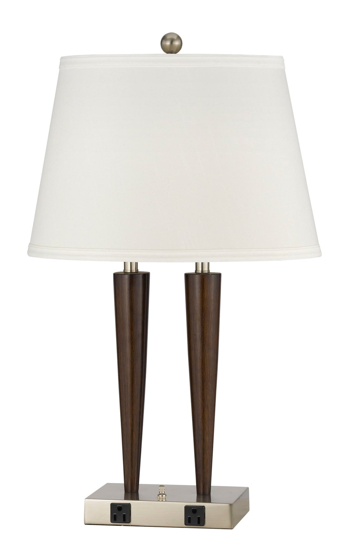 Hotel - 26" Height Resin and Metal Desk Lamp - Espresso & Brushed Steel