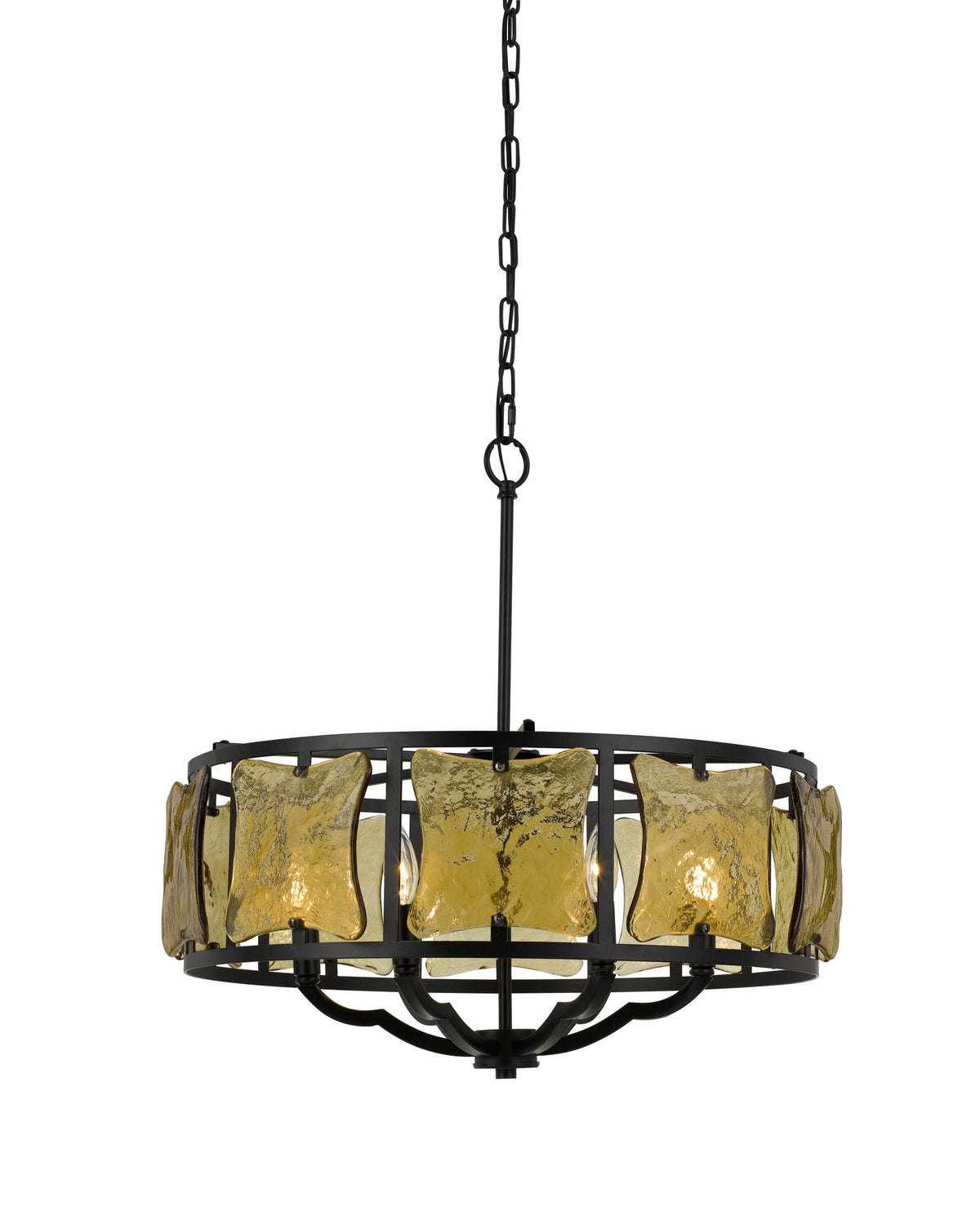 Revenna - 25" Height Iron Chandelier - Black Smith
