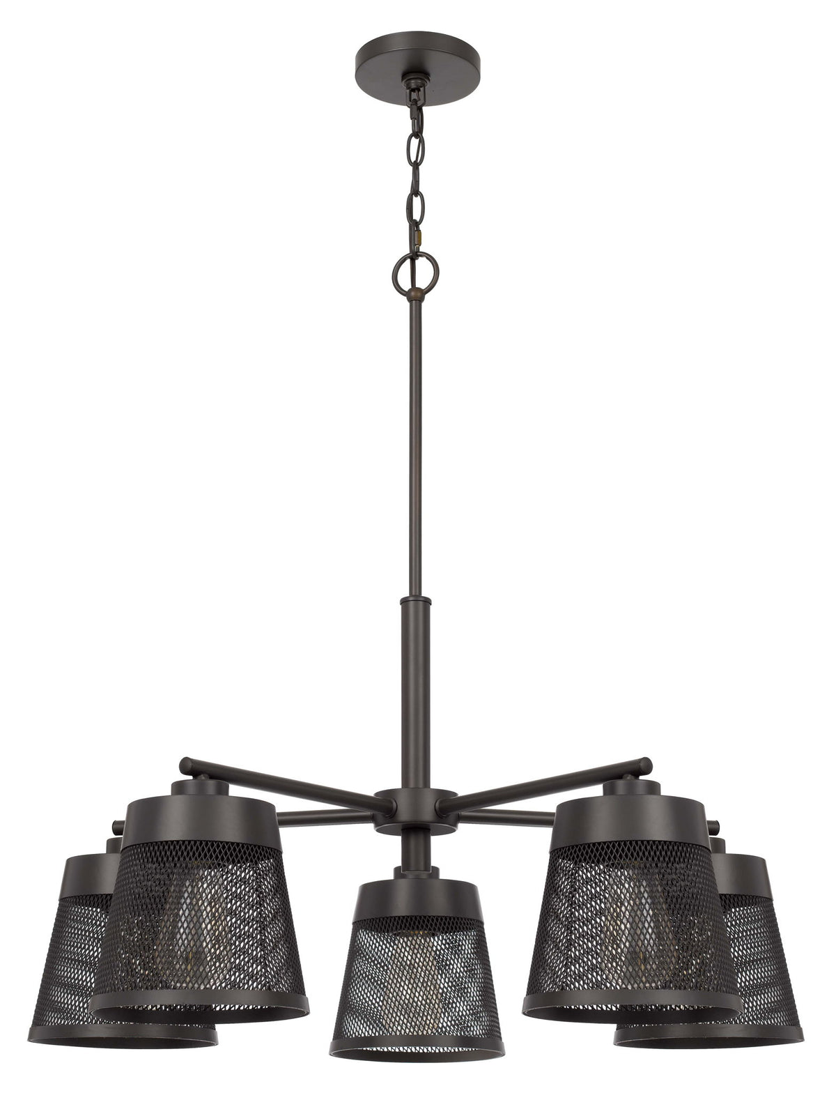 Hampton - Chandelier - Matte Black & Mesh