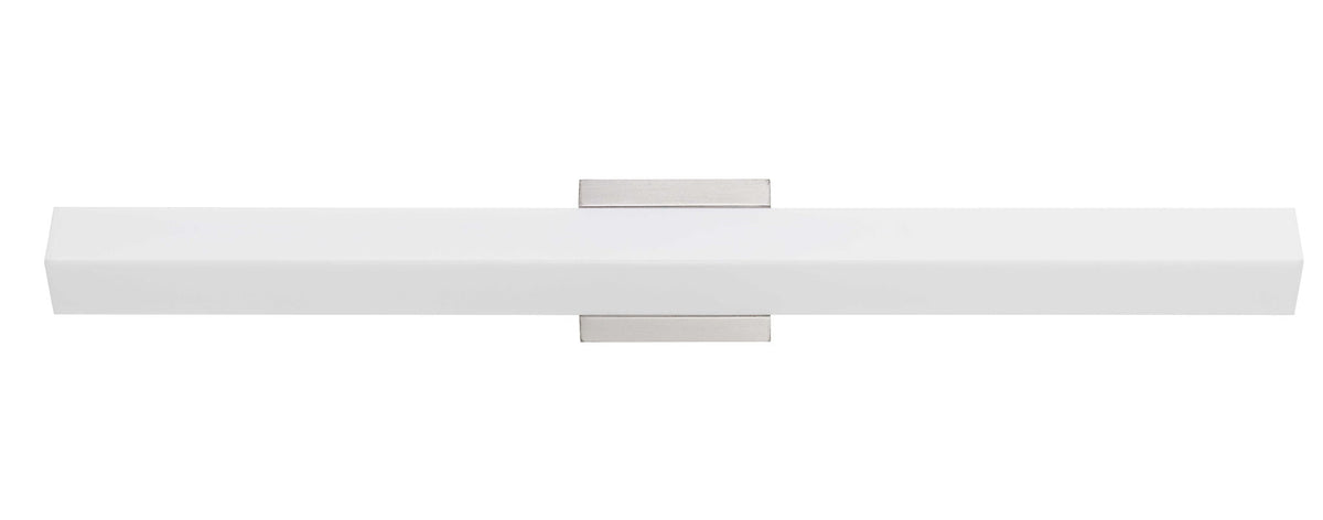 4.75" Height Acrylic and Metal Vanity Light - Brushed Steel - Metal & Plastic