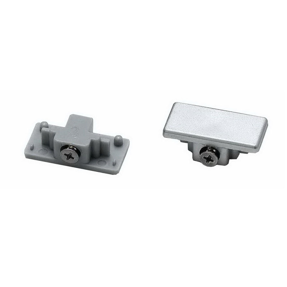 0.5" Height Dead End Cap - Brushed Steel