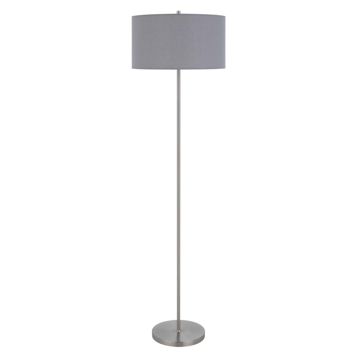 Cromwell - 58.75" Height Metal Floor Lamp - Gray / Brushed Steel