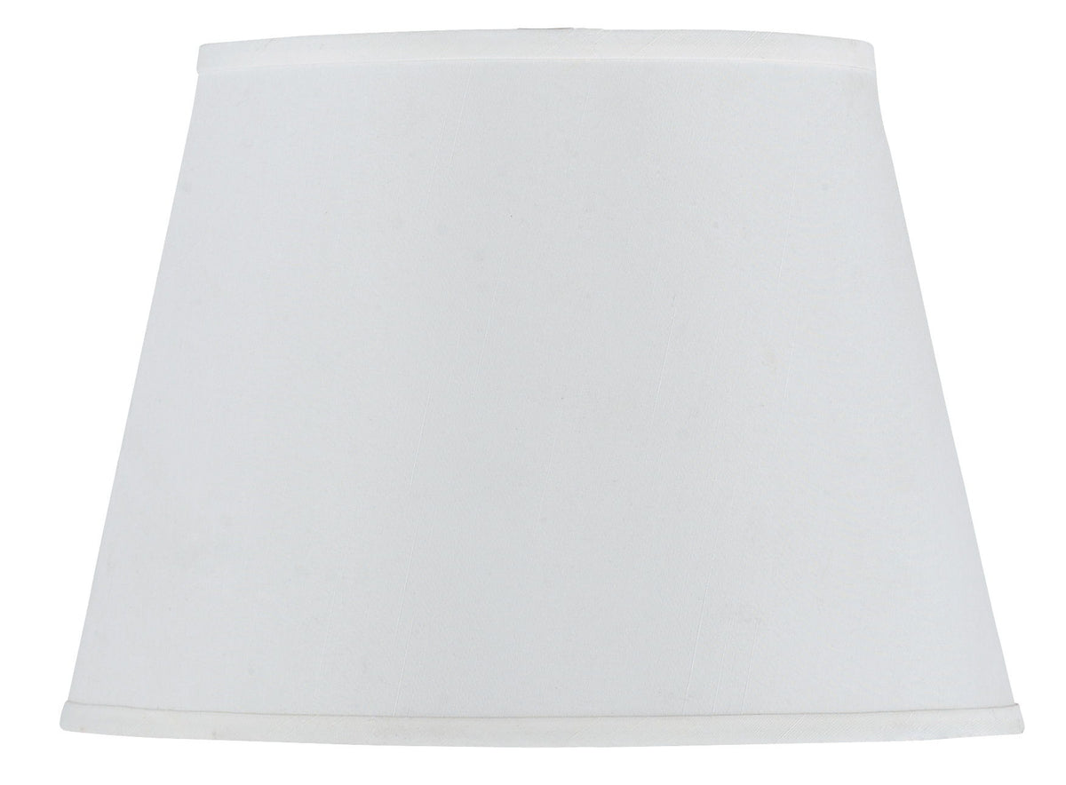 Coolie - 11" Height Round Hardback Fabric Shade - White - 13" Diameter