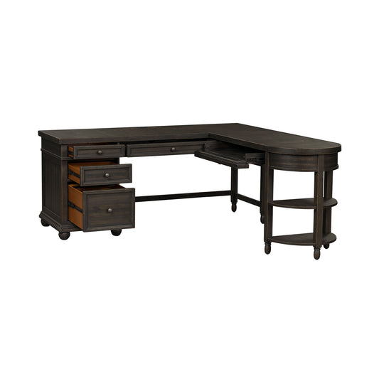 Harvest Home - L Shaped Desk Set With Hutch - Chalkboard