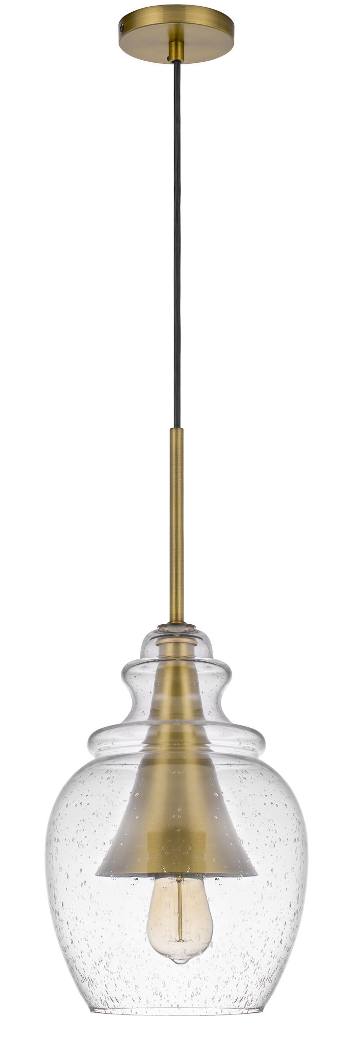 Girona - Pendant - Antique Brass & Glass