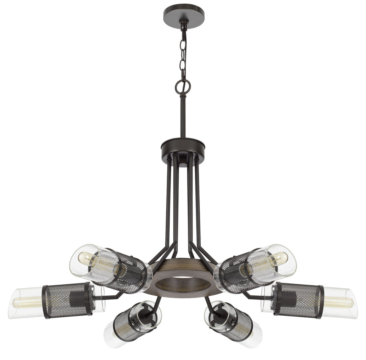 Savona - Chandelier - Wood & Black