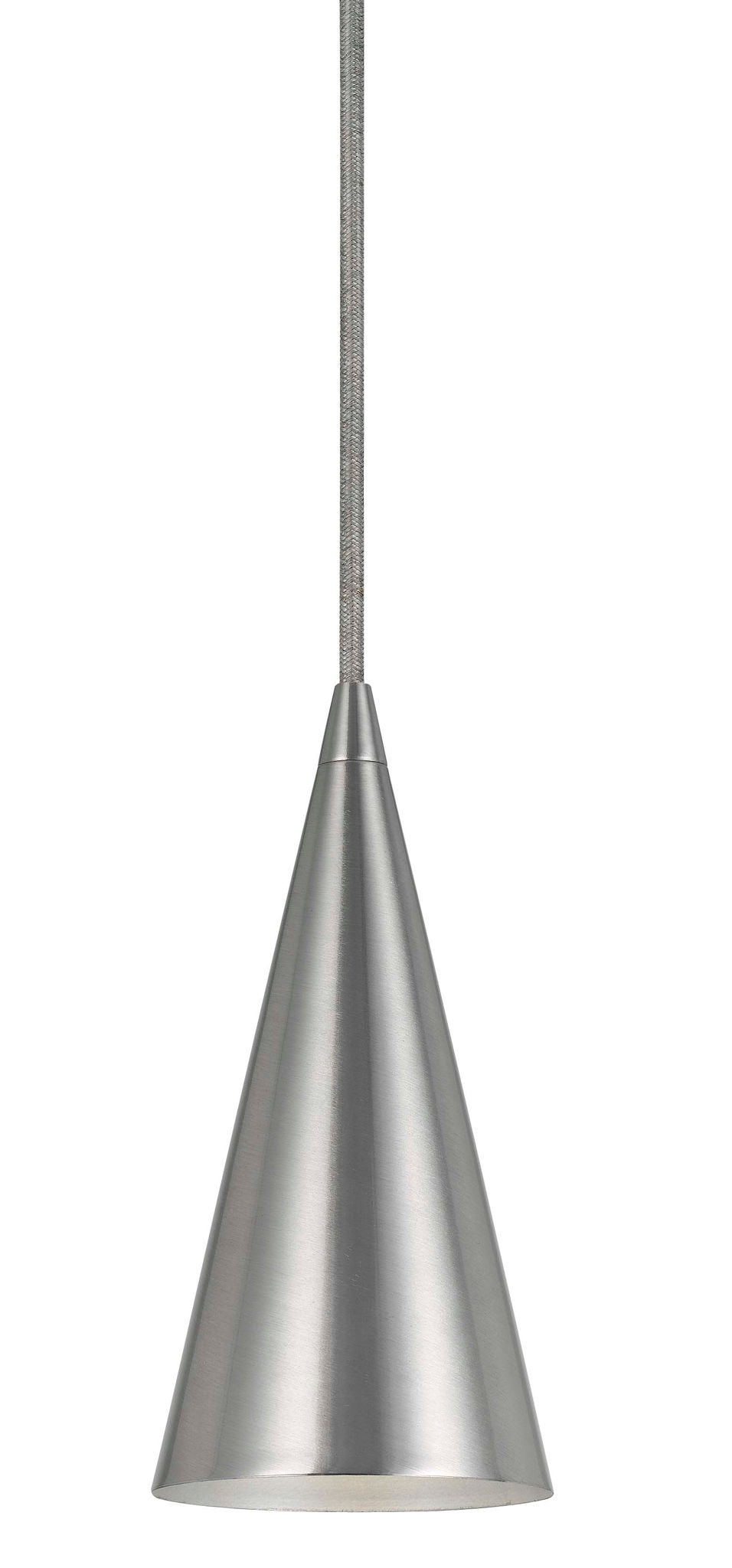 7" Height Metal Pendant - Brushed Steel