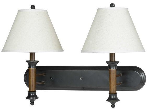 Hotel - 18" Height Metal Wall Lamp - Dark Bronze