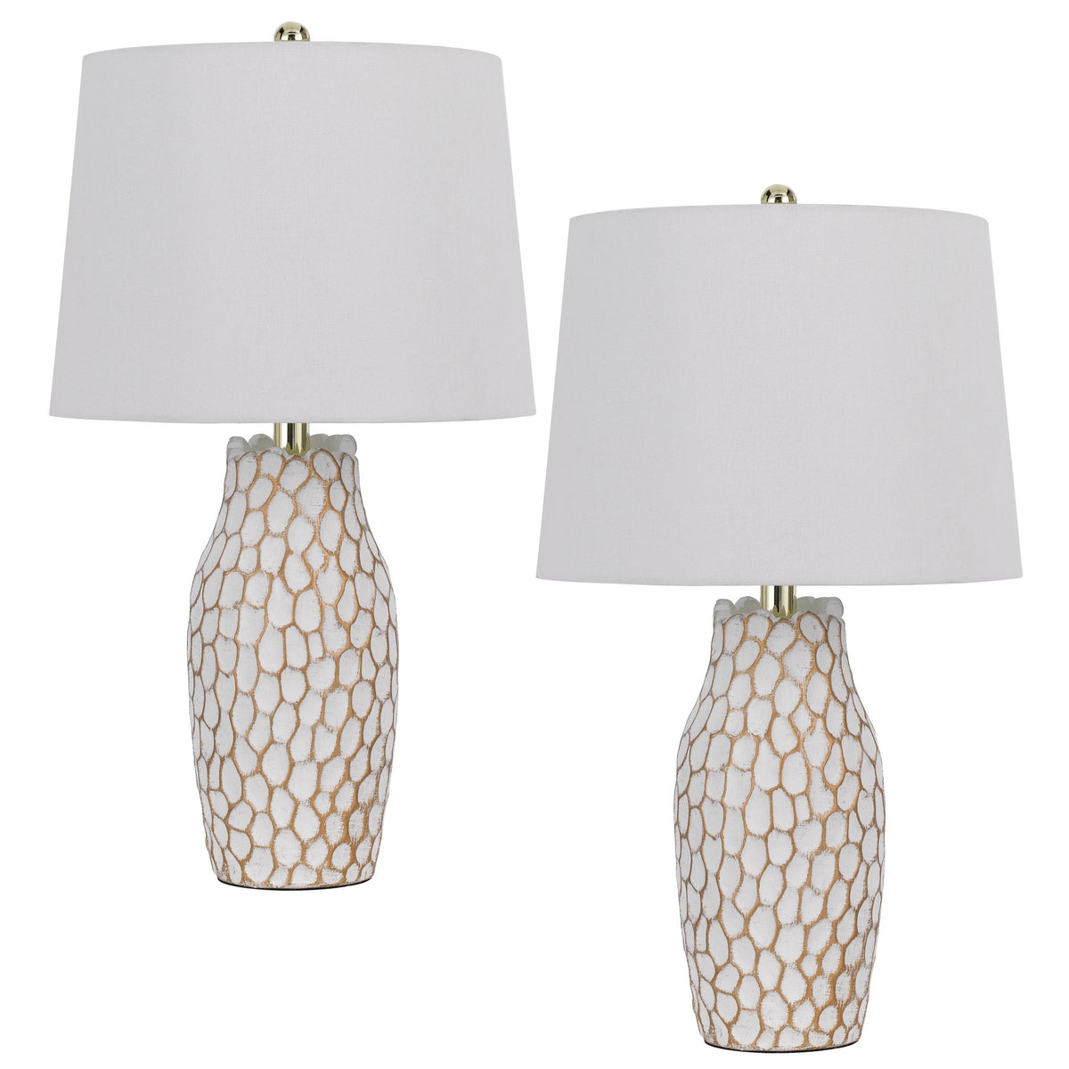 Elmira - Table Lamp (Set of 2) - White Clay