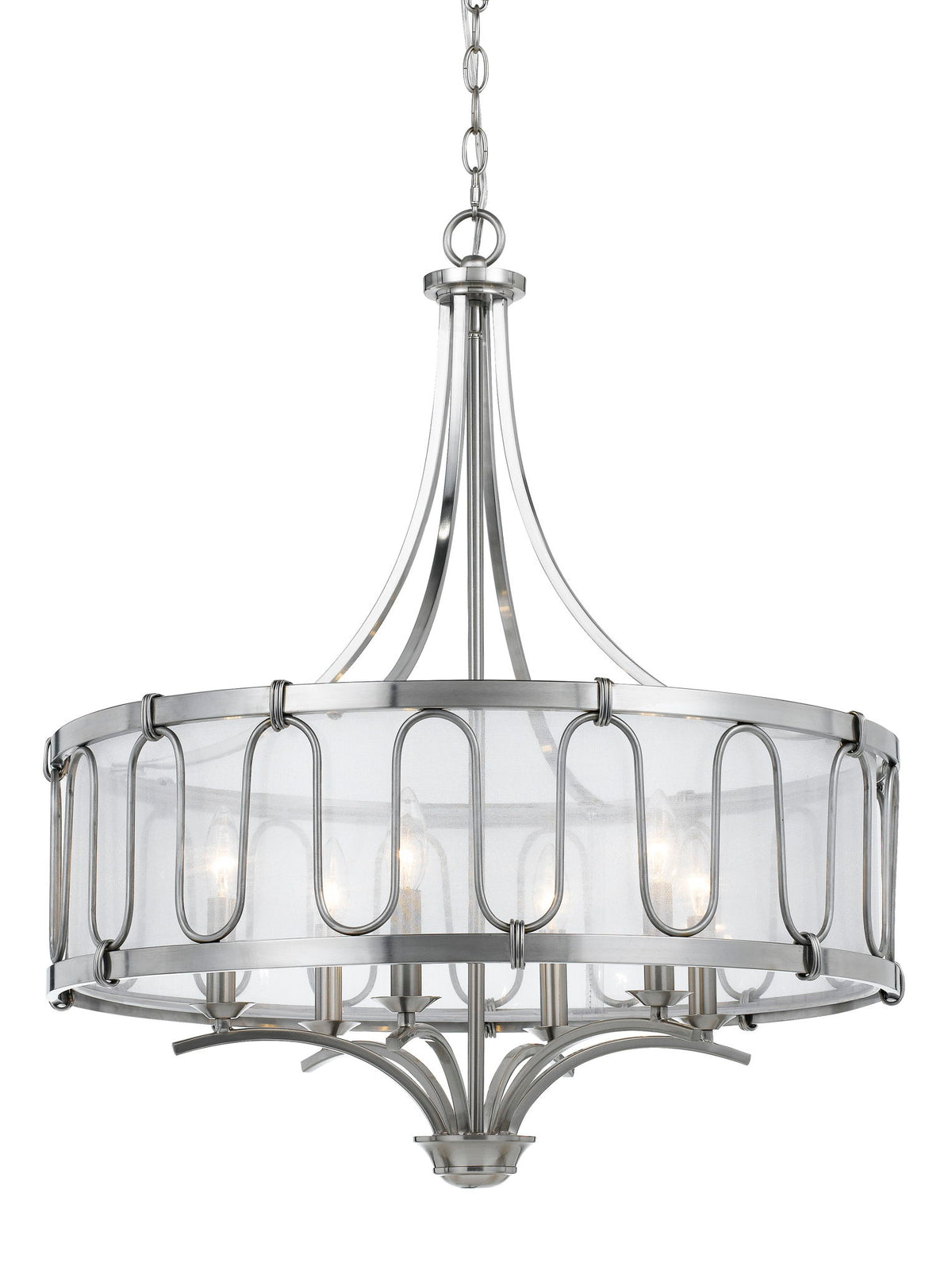 Vicenza - Chandelier - Brushed Steel