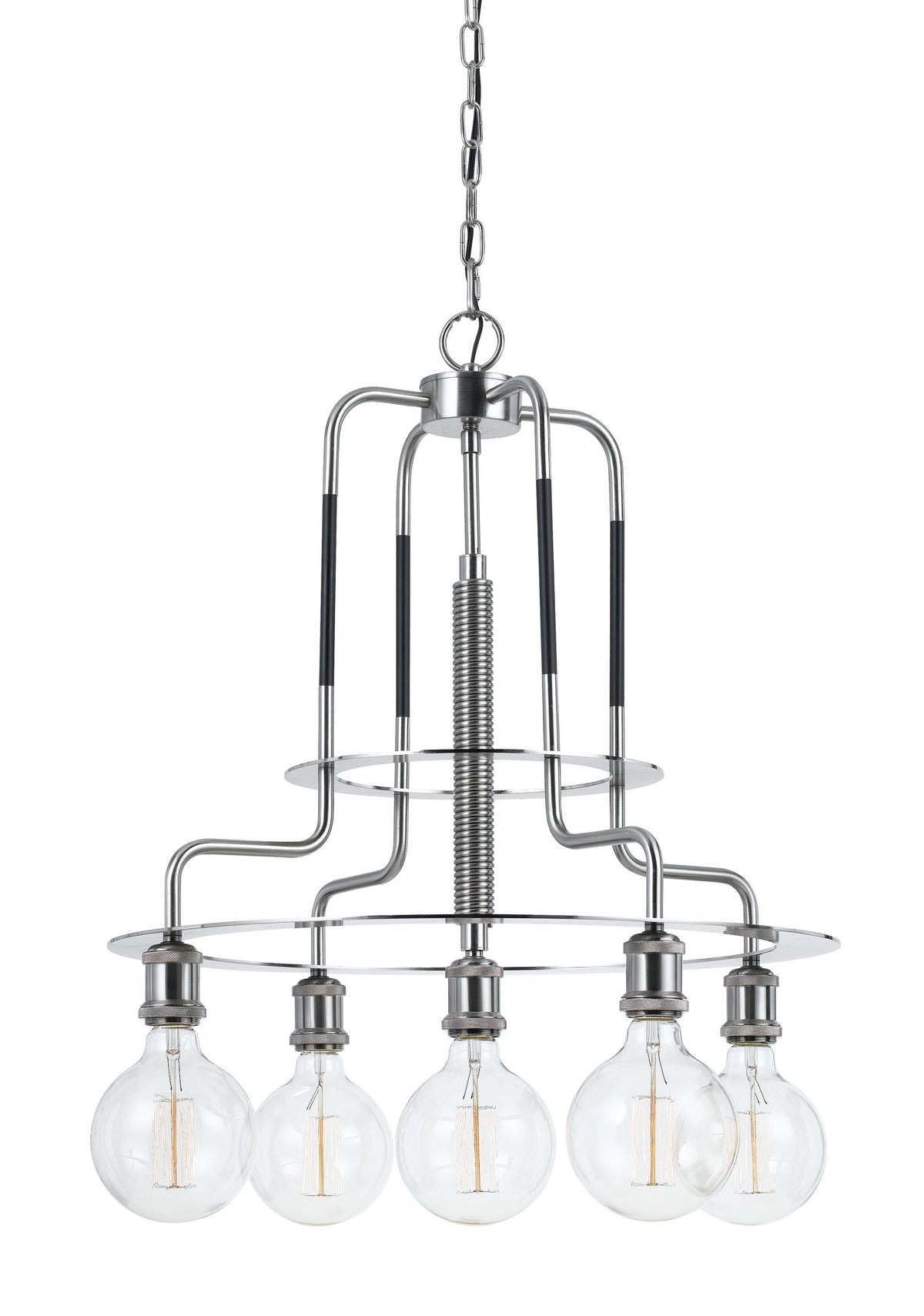 Chandelier - Brushed Steel - 5 Light