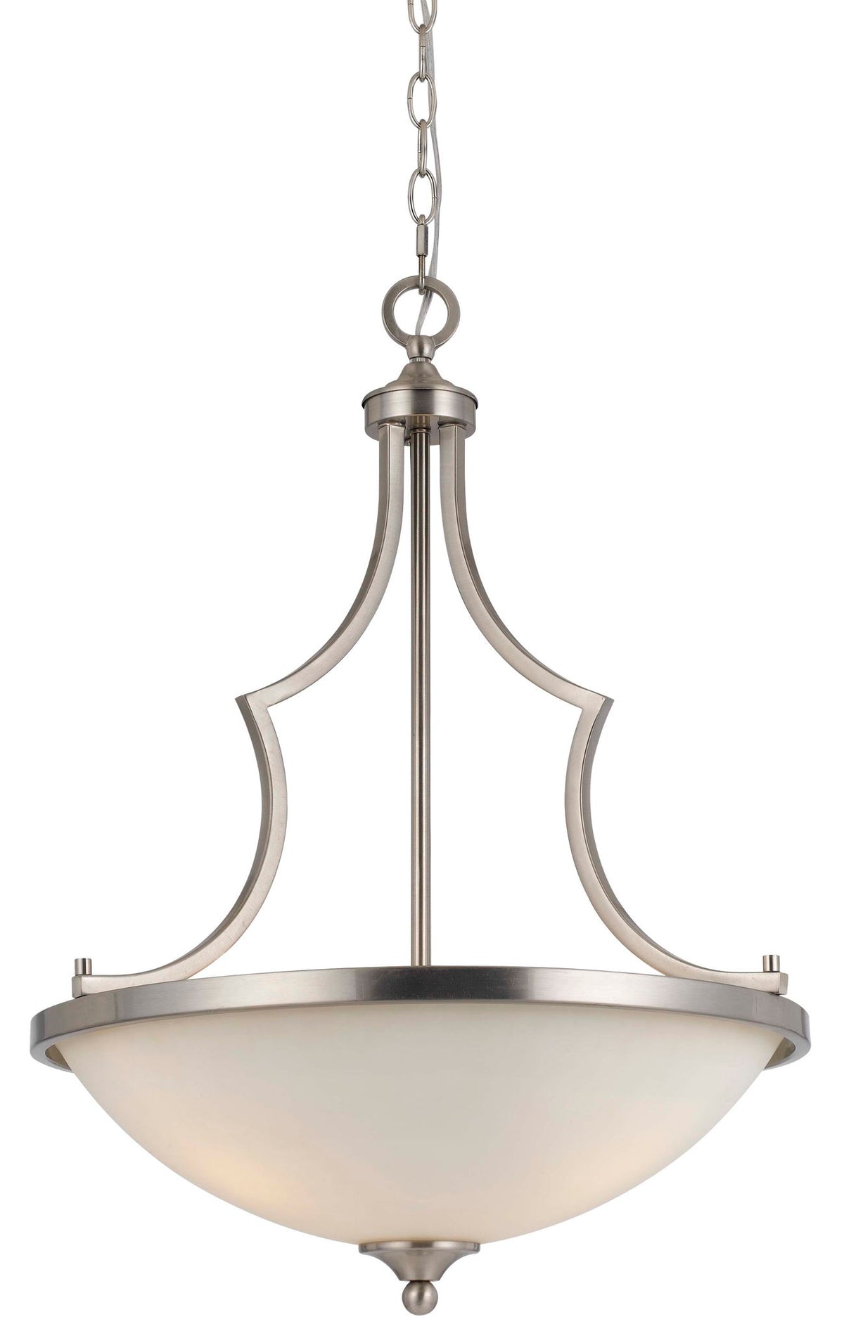 Barrie - 26.50" Height Three Light Pendant Fixture - Brushed Steel