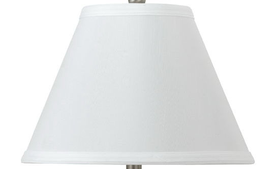 Empire - 8" Height Round Hardback Fabric Shade - White