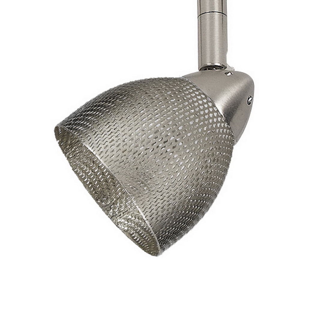 4.87" Height Serpentine Track Head With Shade - Brushed Steel - Mesh