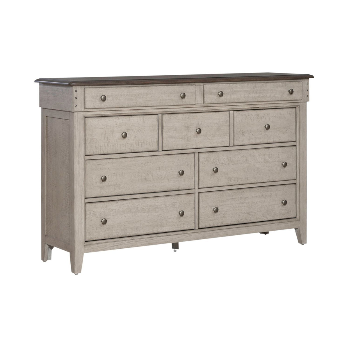 Ivy Hollow - 9 Drawer Dresser - Weathered Linen / Dusty Taupe