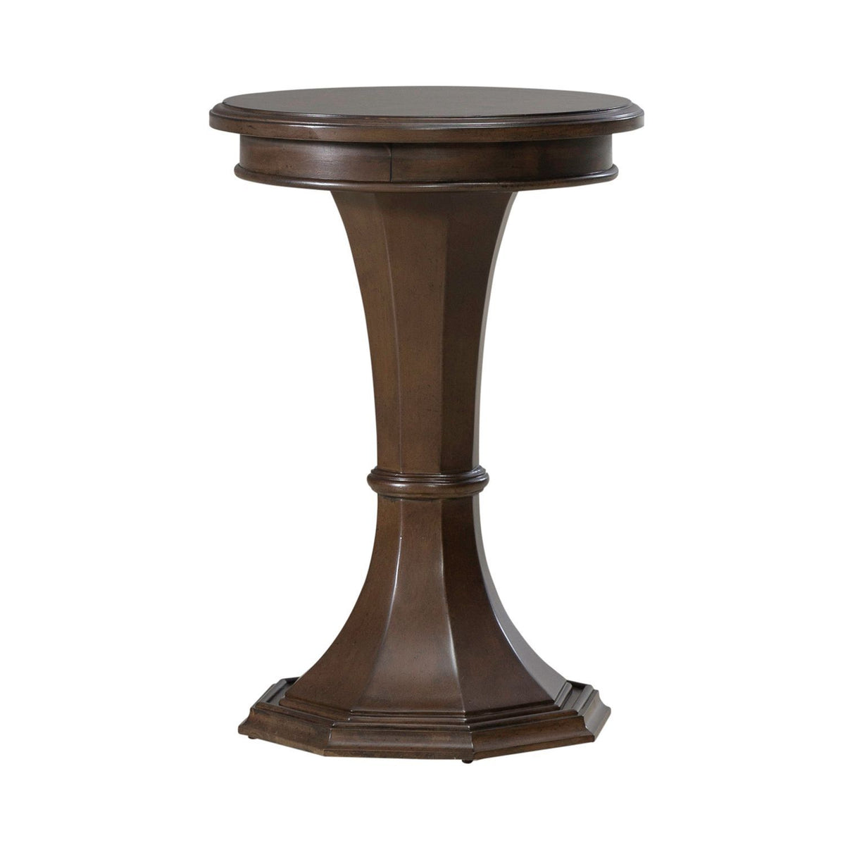Arden Road - Round Chairside Table - Satin Cherry