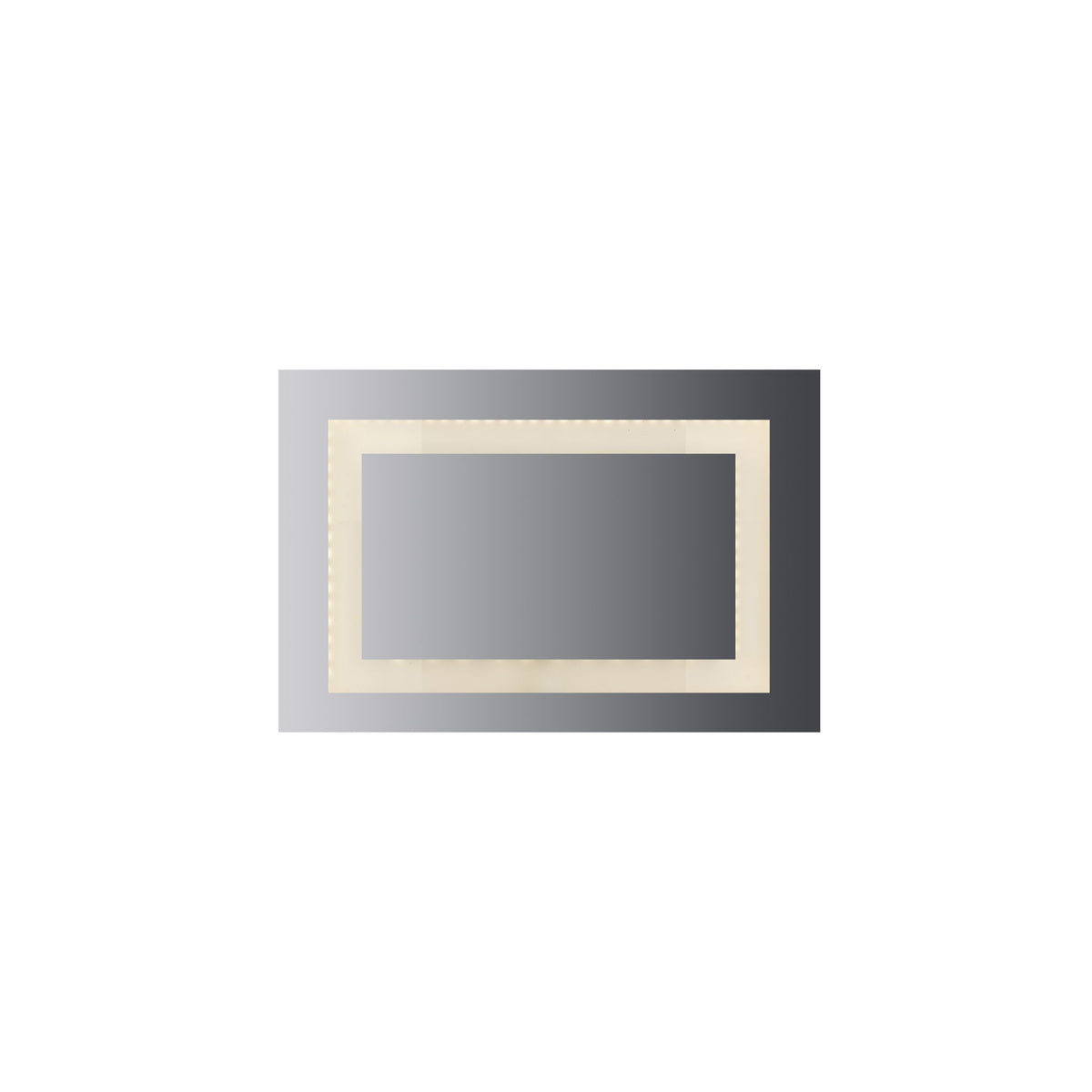 36" x 24" LED Wall Glow Mirror - Metal