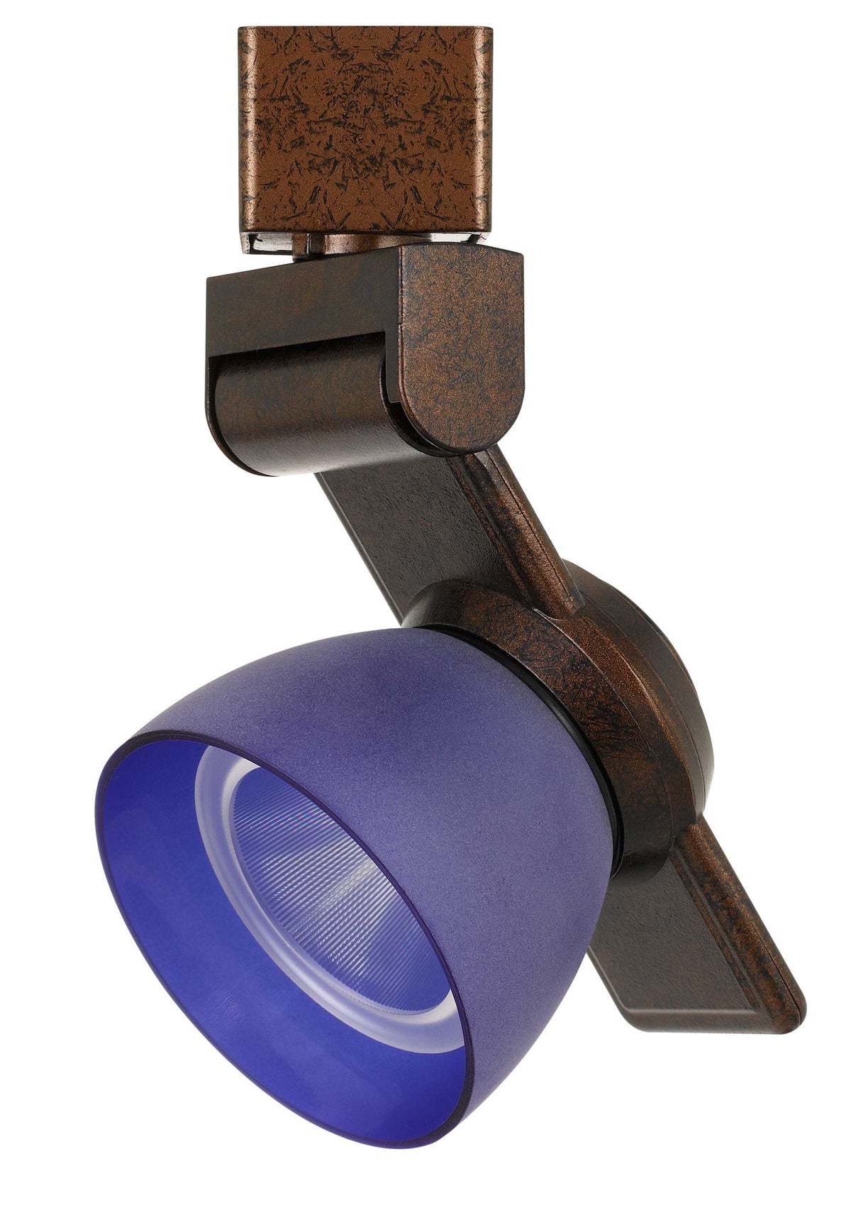 6" Height Metal Track Head - Rust & Blue Frosty