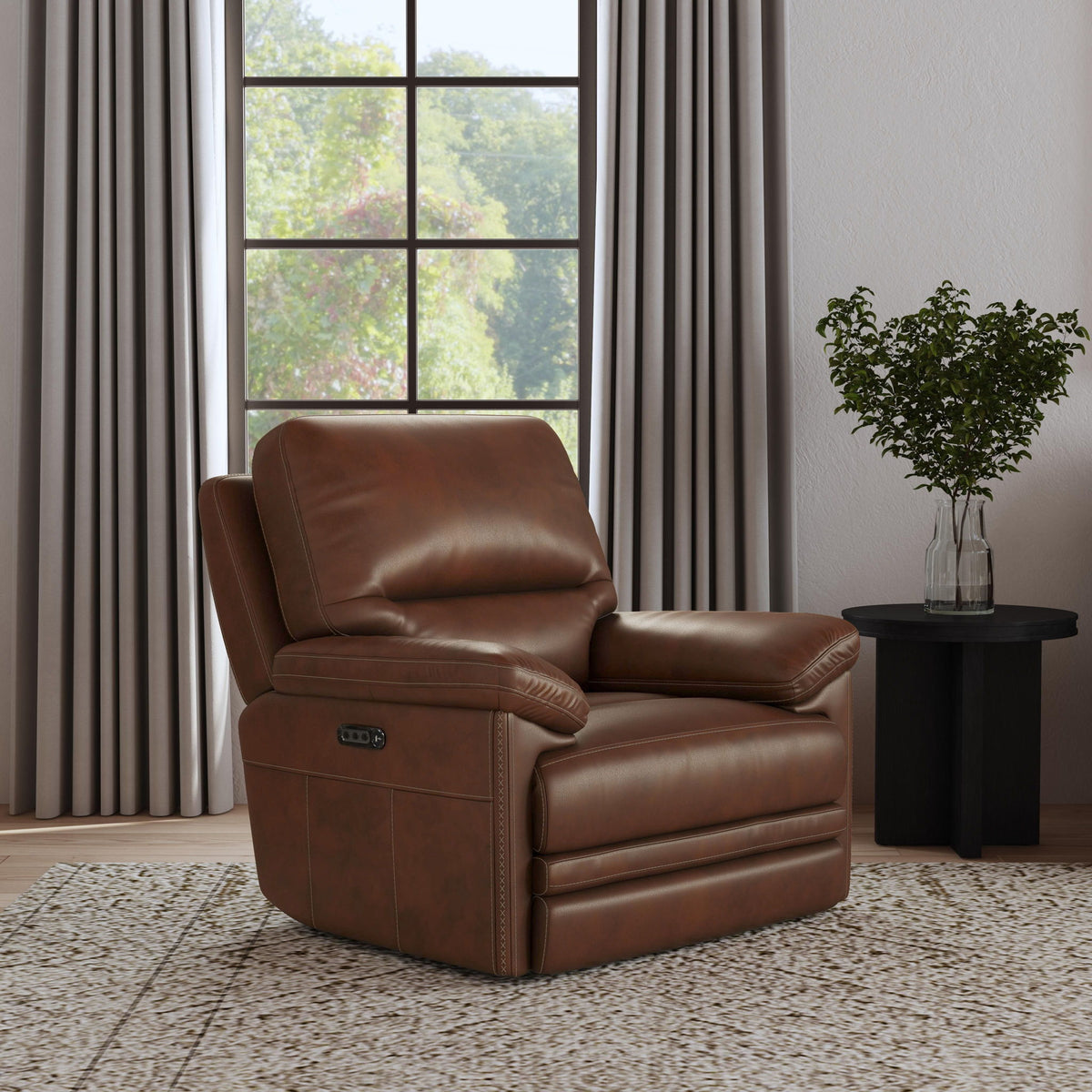David - Power Gliding Recliner With Power Headrest & Lumbar - Pecan