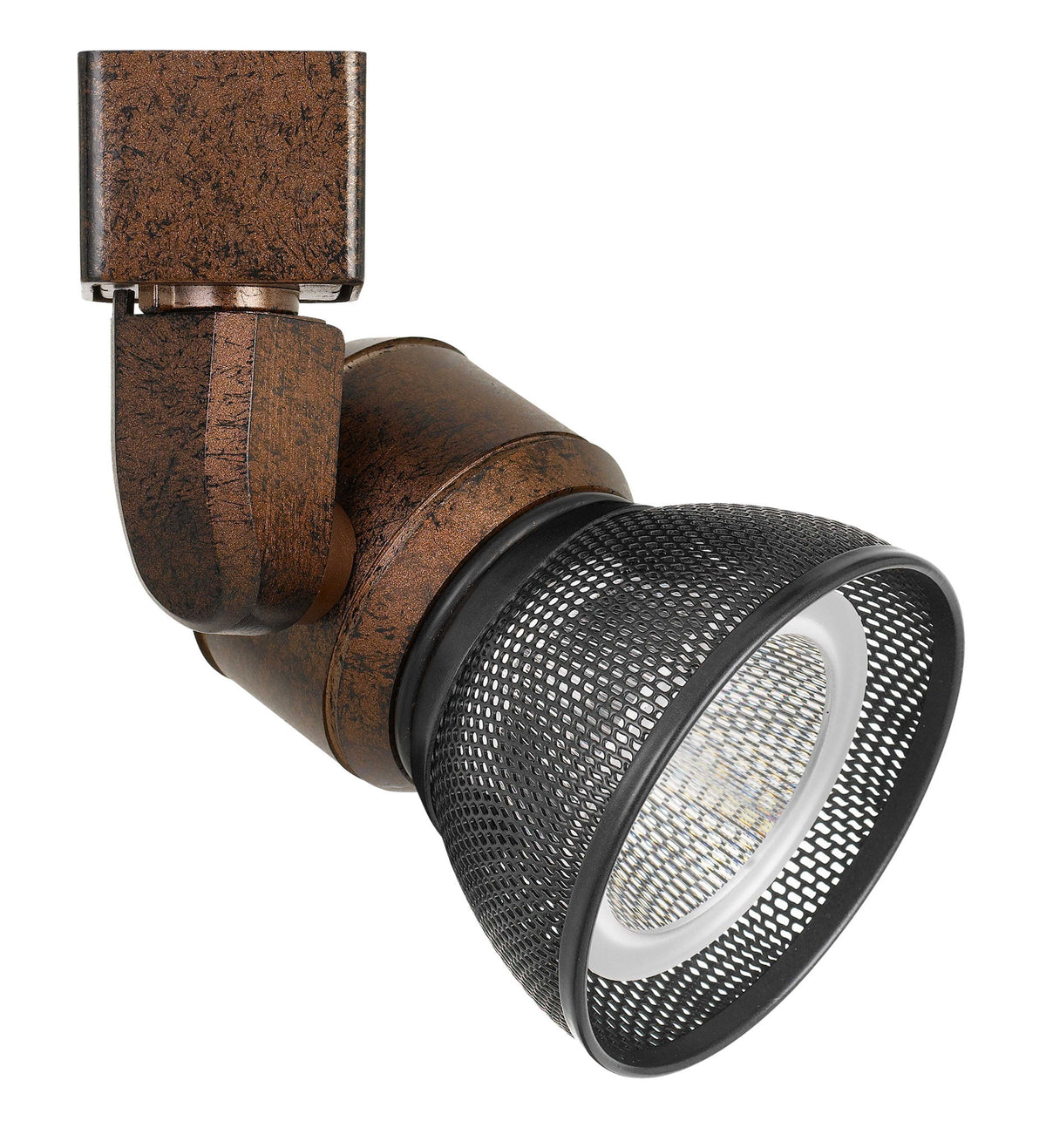 6.25" Height Metal Track Head - Rust & Dark Bronze - Mesh