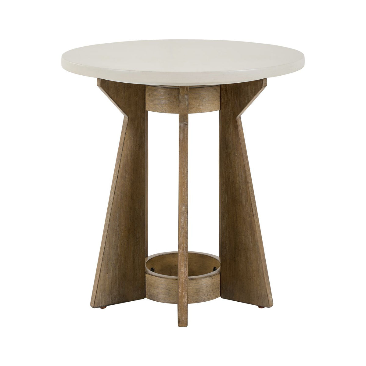 Berkley Square - Round End Table - Linen & Khaki