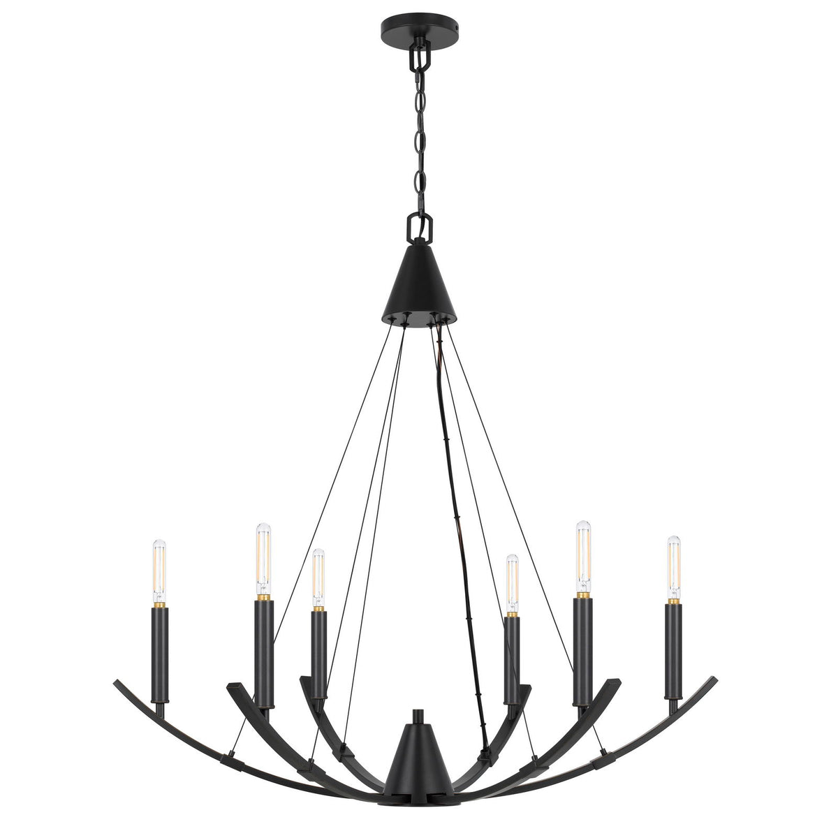 Equinox - 35" Height Chandelier With Shade - Oil Rubbed Bronze