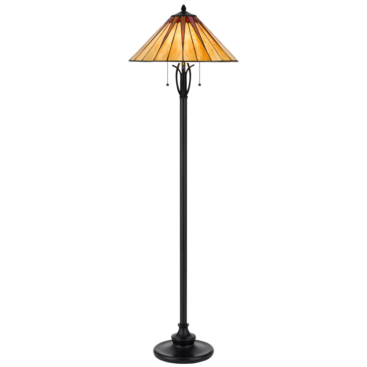 3105 Tiffany - 61" Height Metal / Resin Floor Lamp - Dark Bronze