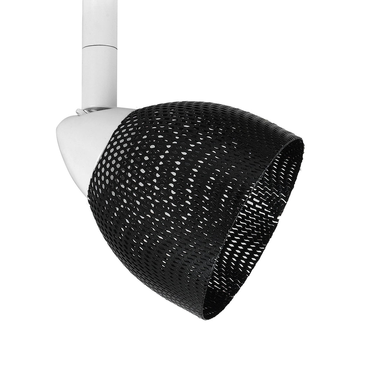 4.87" Height Serpentine Track Head With Shade - Black & White - Mesh