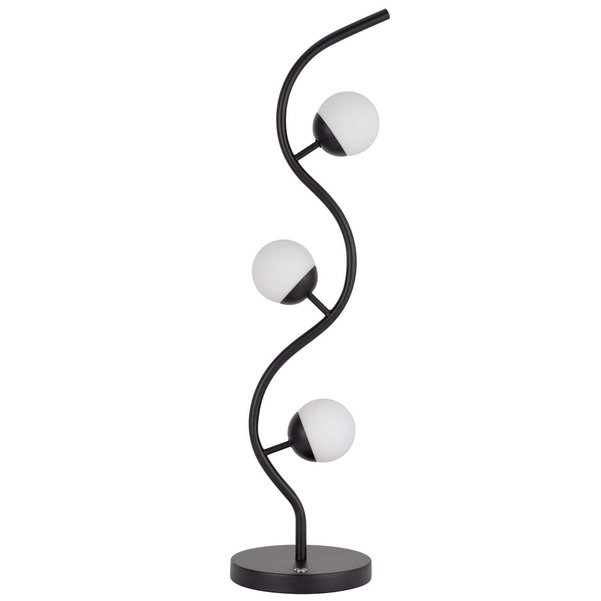 Evanston - 32" Height Metal Wavy Table Lamp - Black