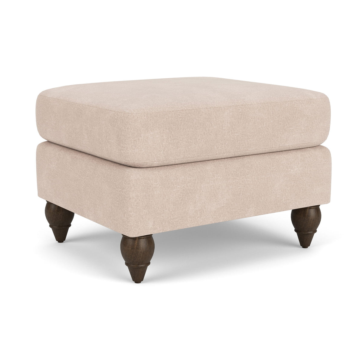 Moxy - Fabric Ottoman, Round Turned Legs