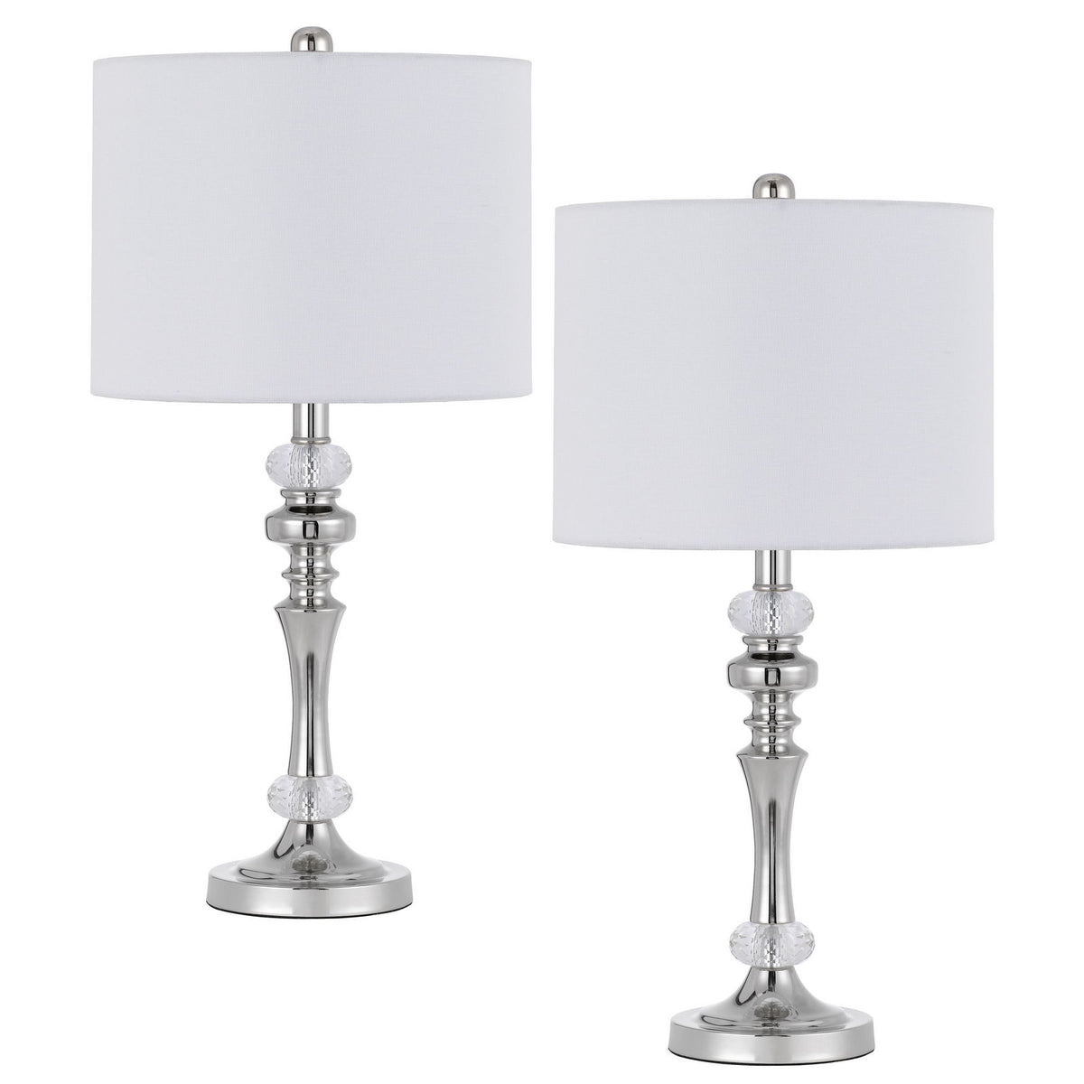 Effingham - 24" Height Metal / Crystal Table Lamp (Set of 2) - Chrome